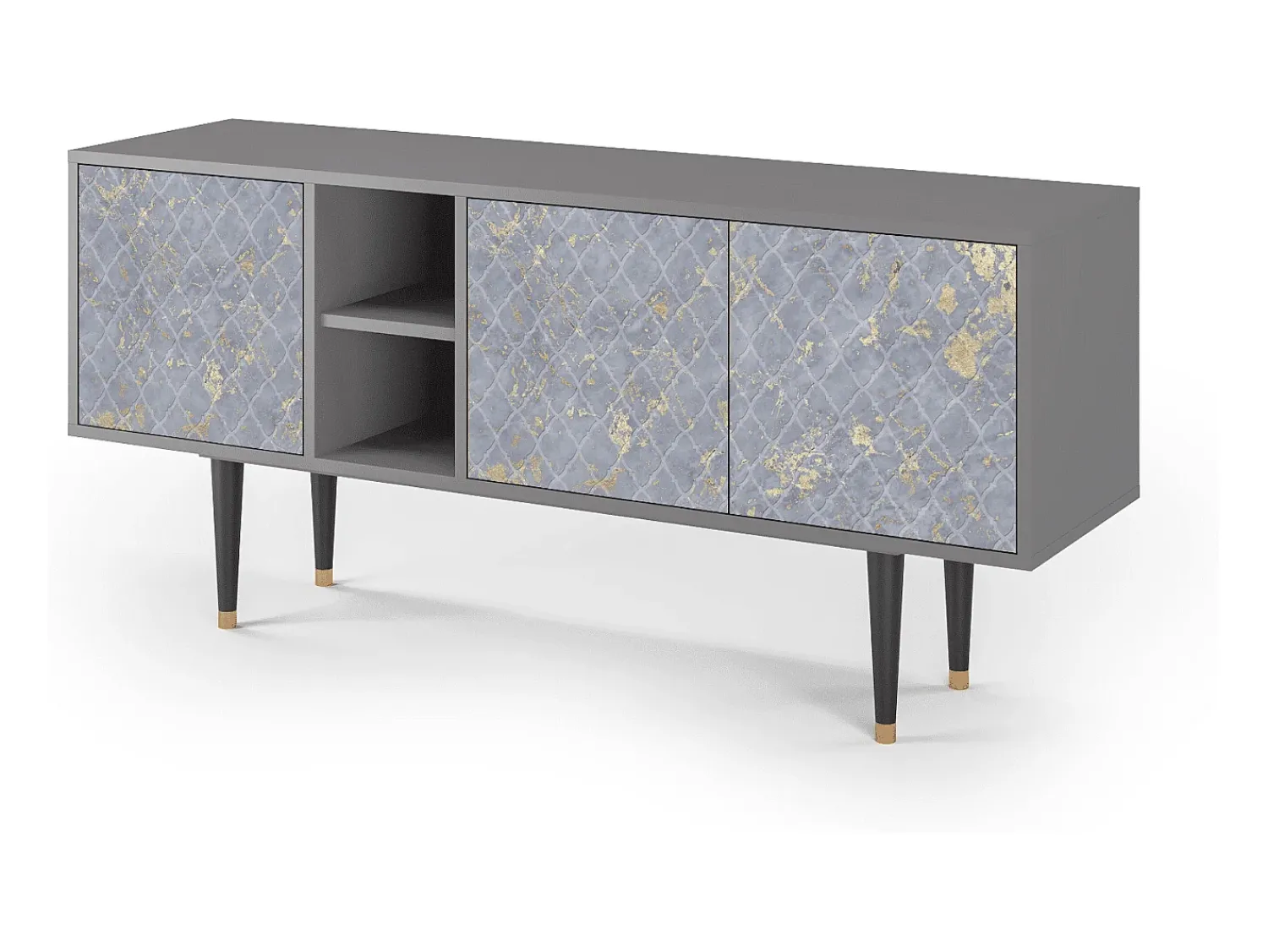 Mueble de TV - 150х69х41 cm - T5 - Golden Smoke, Cinza^ Móvel De Tv