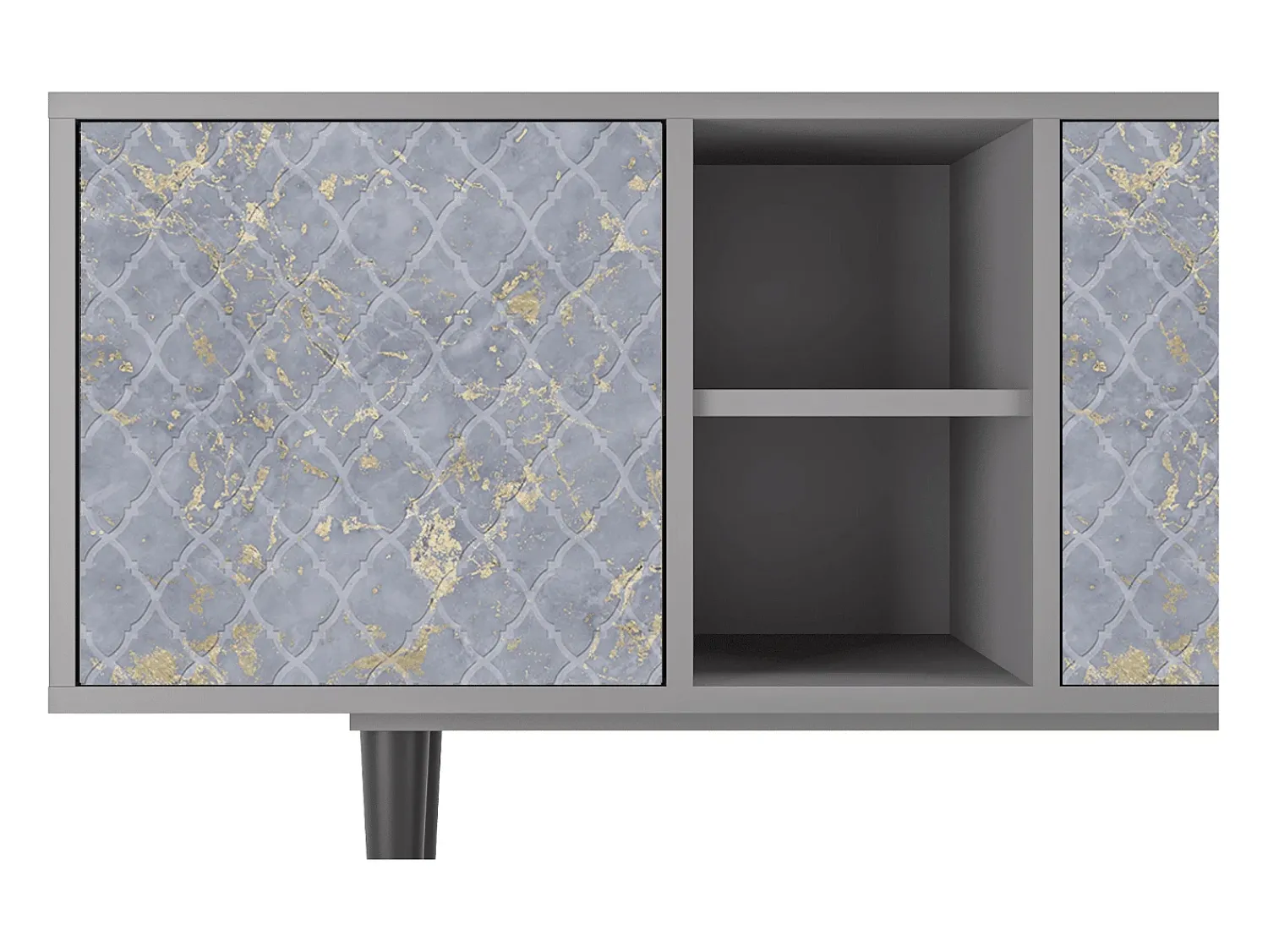 Mueble de TV - 150х69х41 cm - T5 - Golden Smoke, Cinza^ Móvel De Tv