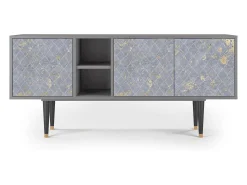 Mueble de TV - 150х69х41 cm - T5 - Golden Smoke, Cinza^ Móvel De Tv