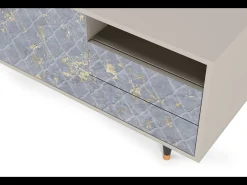 Mueble de TV - 125х56х41 cm - T7 - Golden Smoke, Areia Bege