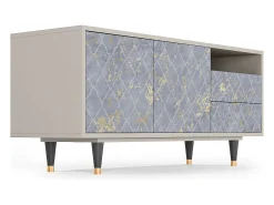 Mueble de TV - 125х56х41 cm - T7 - Golden Smoke, Areia Bege