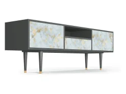 Móvel De Tv| Mueble de TV - 170х59х41 cm - T6 - Golden Waves, Antracite Cinza antracite