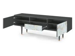 Móvel De Tv| Mueble de TV - 170х59х41 cm - T6 - Golden Waves, Antracite Cinza antracite