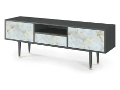 Móvel De Tv| Mueble de TV - 170х59х41 cm - T6 - Golden Waves, Antracite Cinza antracite