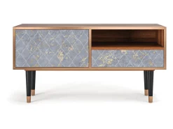 Móvel De Tv* Mueble de TV - 115х59х48 cm - T3 - Golden Smoke, Nogueira Castanho