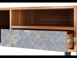 Móvel De Tv* Mueble de TV - 115х59х48 cm - T3 - Golden Smoke, Nogueira Castanho