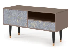 Móvel De Tv* Mueble de TV - 115х59х48 cm - T3 - Golden Smoke, Latte Bege