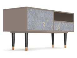 Móvel De Tv* Mueble de TV - 115х59х48 cm - T3 - Golden Smoke, Latte Bege