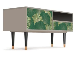 Móvel De Tv| Mueble de TV - 115х59х48 cm - T3 - Gold Ginkgo, Areia Bege