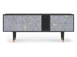 Móvel De Tv| Mueble de TV - 170х69х48 cm - T1 - Golden Smoke, Antracite Cinza antracite