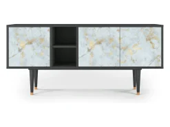 Móvel De Tv* Mueble de TV - 150х69х41 cm - T5 - Golden Waves, Antracite Cinza antracite