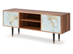 Móvel De Tv* Mueble de TV - 170х69х48 cm - T2 - Golden Waves, Nogueira Castanho