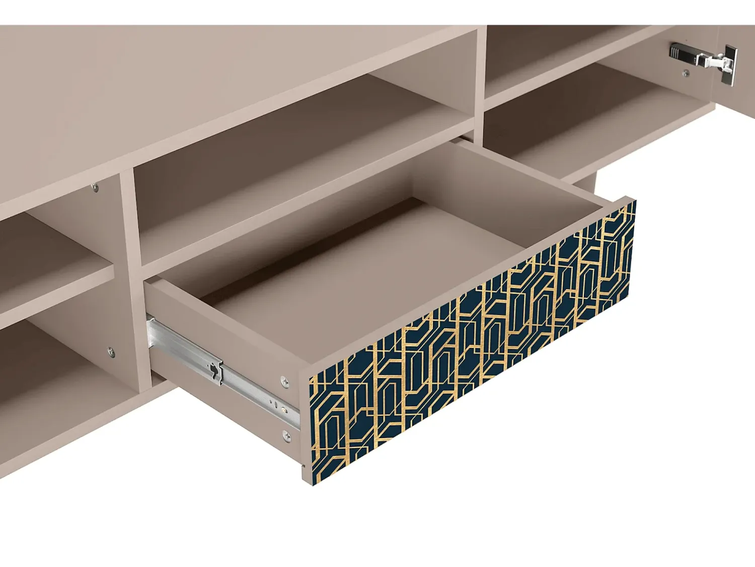 Best Mueble de TV - 170х59х41 cm - T6 - Golden Empire, Latte Bege