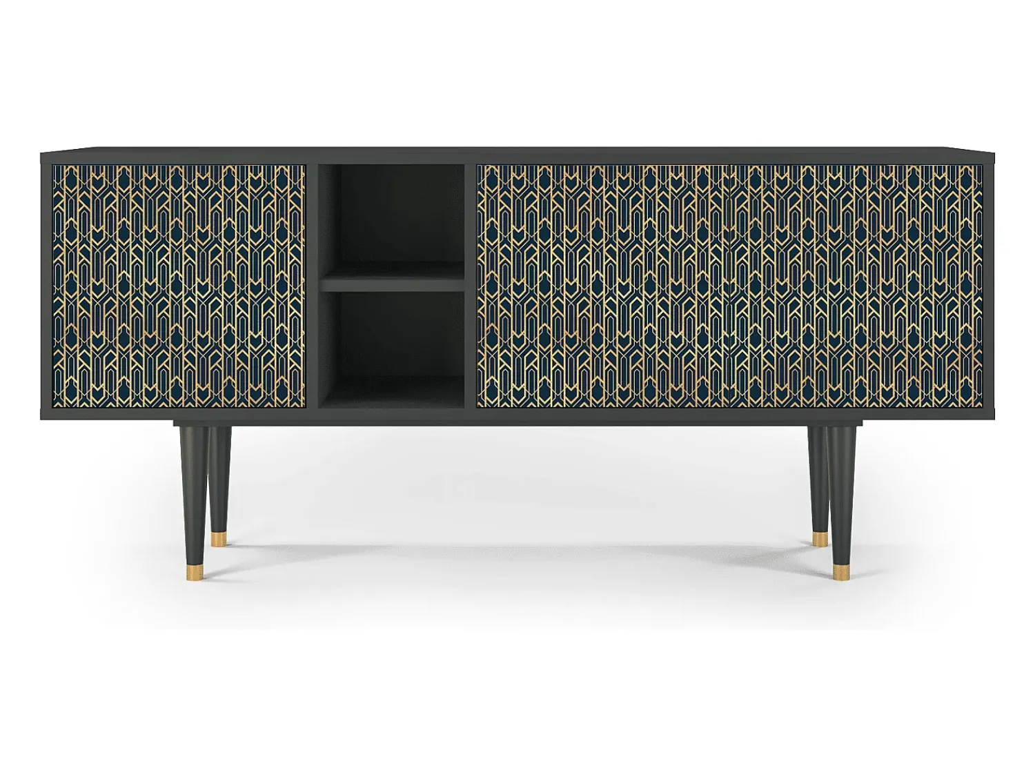 Mueble de TV - 150х69х41 cm - T5 - Golden Empire, Antracite^ Móvel De Tv