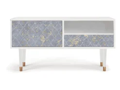Móvel De Tv* Mueble de TV - 115х59х48 cm - T3 - Golden Smoke, Branco Bege