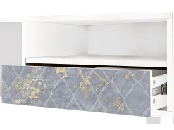 Móvel De Tv* Mueble de TV - 115х59х48 cm - T3 - Golden Smoke, Branco Bege