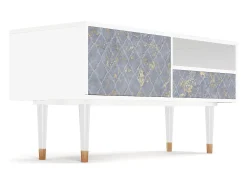 Móvel De Tv* Mueble de TV - 115х59х48 cm - T3 - Golden Smoke, Branco Bege
