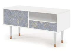 Móvel De Tv* Mueble de TV - 115х59х48 cm - T3 - Golden Smoke, Branco Bege