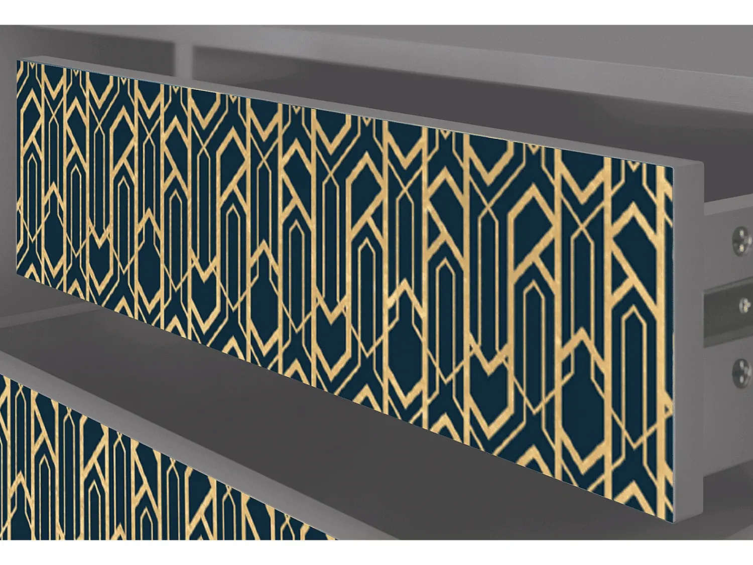 Mueble de TV - 170х59х48 cm - T4 - Golden Empire, Cinza^ Móvel De Tv