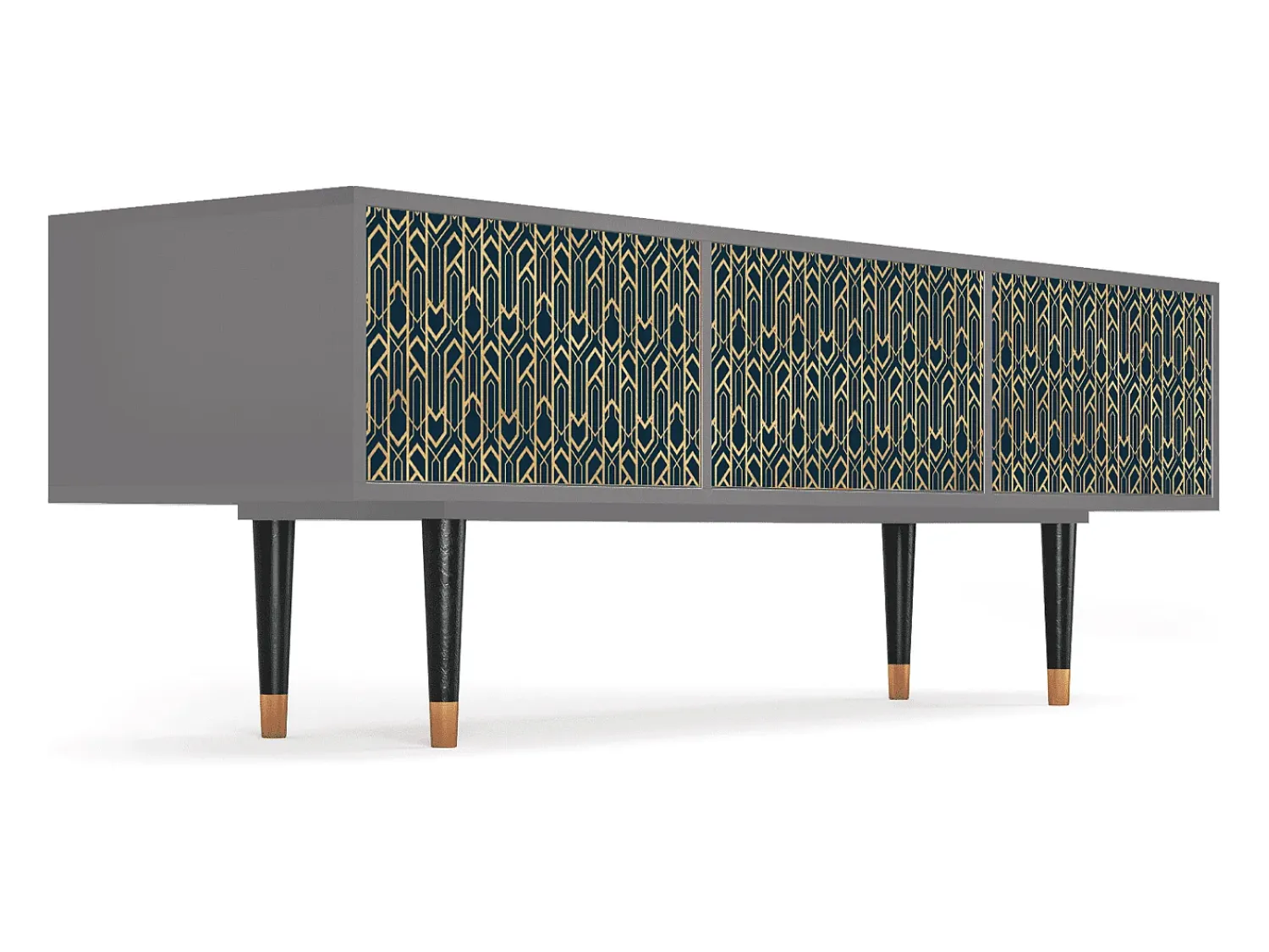 Mueble de TV - 170х59х48 cm - T4 - Golden Empire, Cinza^ Móvel De Tv