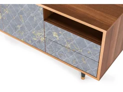 Mueble de TV - 125х56х41 cm - T7 - Golden Smoke, Nogueira Castanho