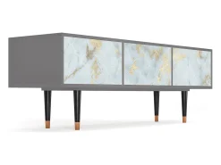 Móvel De Tv| Mueble de TV - 170х59х48 cm - T4 - Golden Waves, Cinza Cinzento
