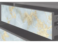 Móvel De Tv| Mueble de TV - 170х59х48 cm - T4 - Golden Waves, Cinza Cinzento