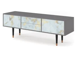 Móvel De Tv| Mueble de TV - 170х59х48 cm - T4 - Golden Waves, Cinza Cinzento