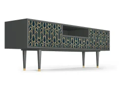 Móvel De Tv* Mueble de TV - 170х59х41 cm - T6 - Golden Empire, Antracite Cinza antracite