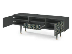 Móvel De Tv* Mueble de TV - 170х59х41 cm - T6 - Golden Empire, Antracite Cinza antracite