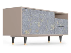 Mueble de TV - 125х56х41 cm - T7 - Golden Smoke, Latte^ Móvel De Tv
