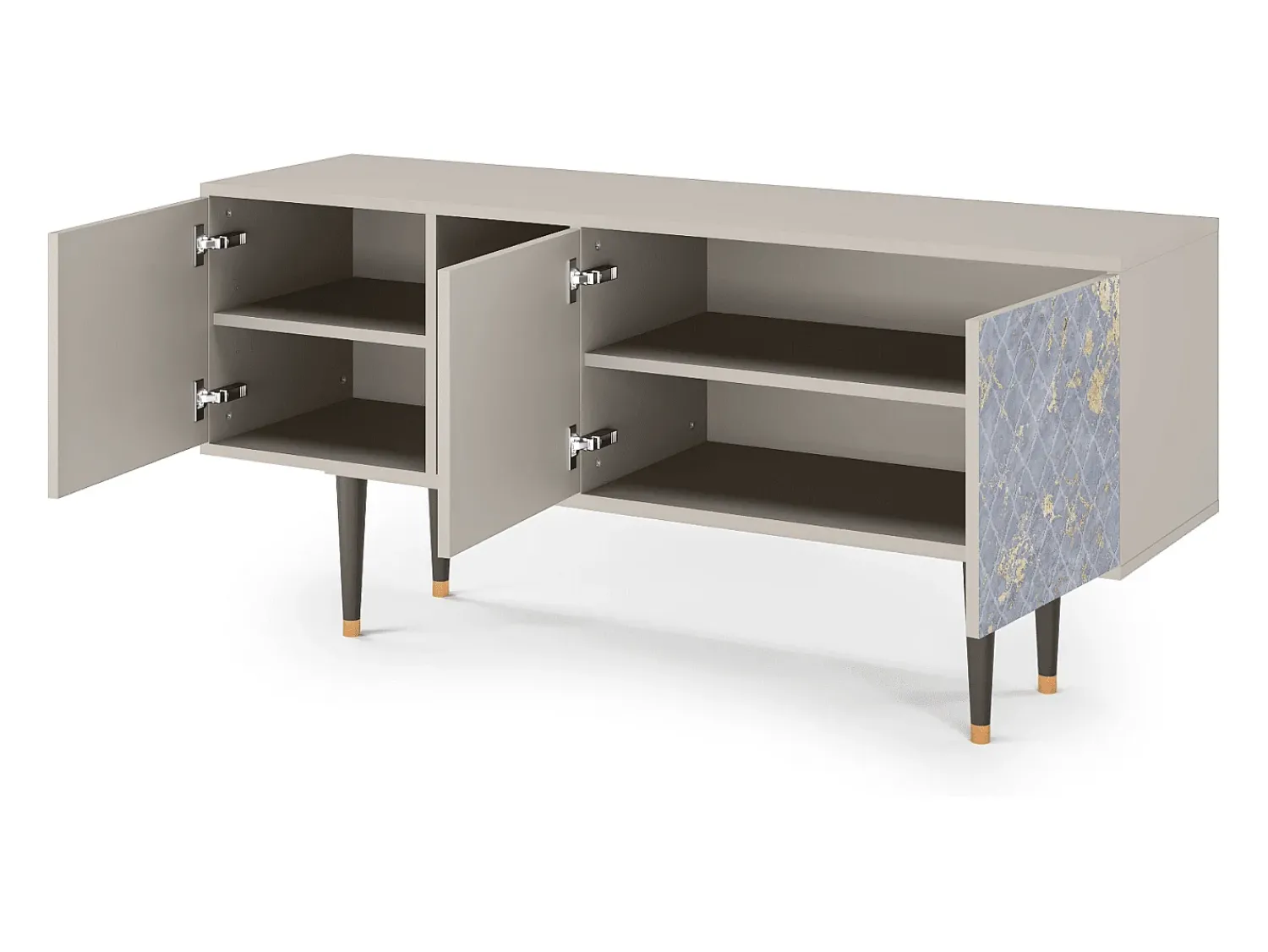 Best Mueble de TV - 150х69х41 cm - T5 - Golden Smoke, Areia Bege