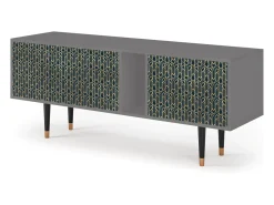Móvel De Tv| Mueble de TV - 170х69х48 cm - T1 - Golden Empire, Cinza Cinzento