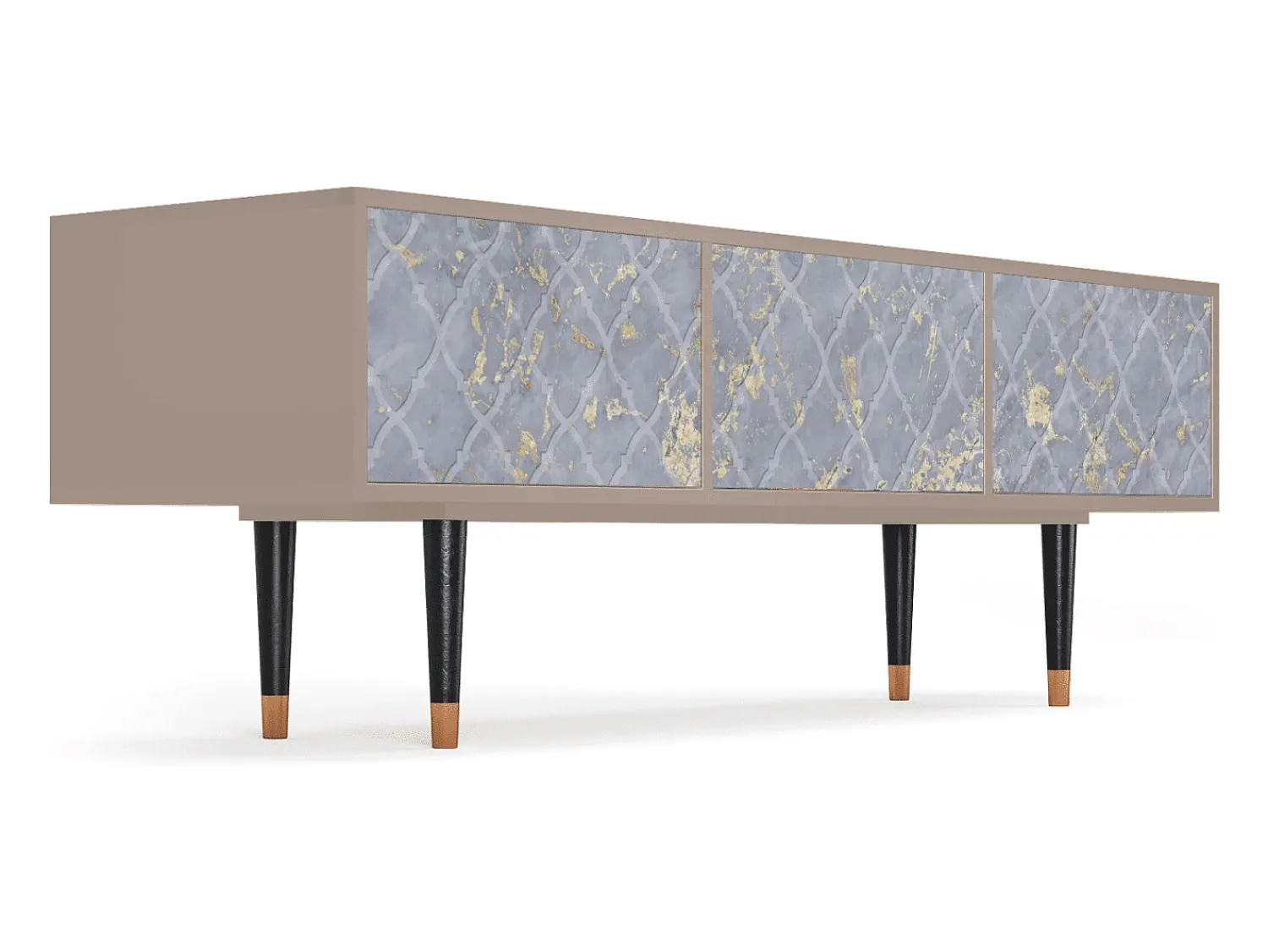 New Mueble de TV - 170х59х48 cm - T4 - Golden Smoke, Latte Bege