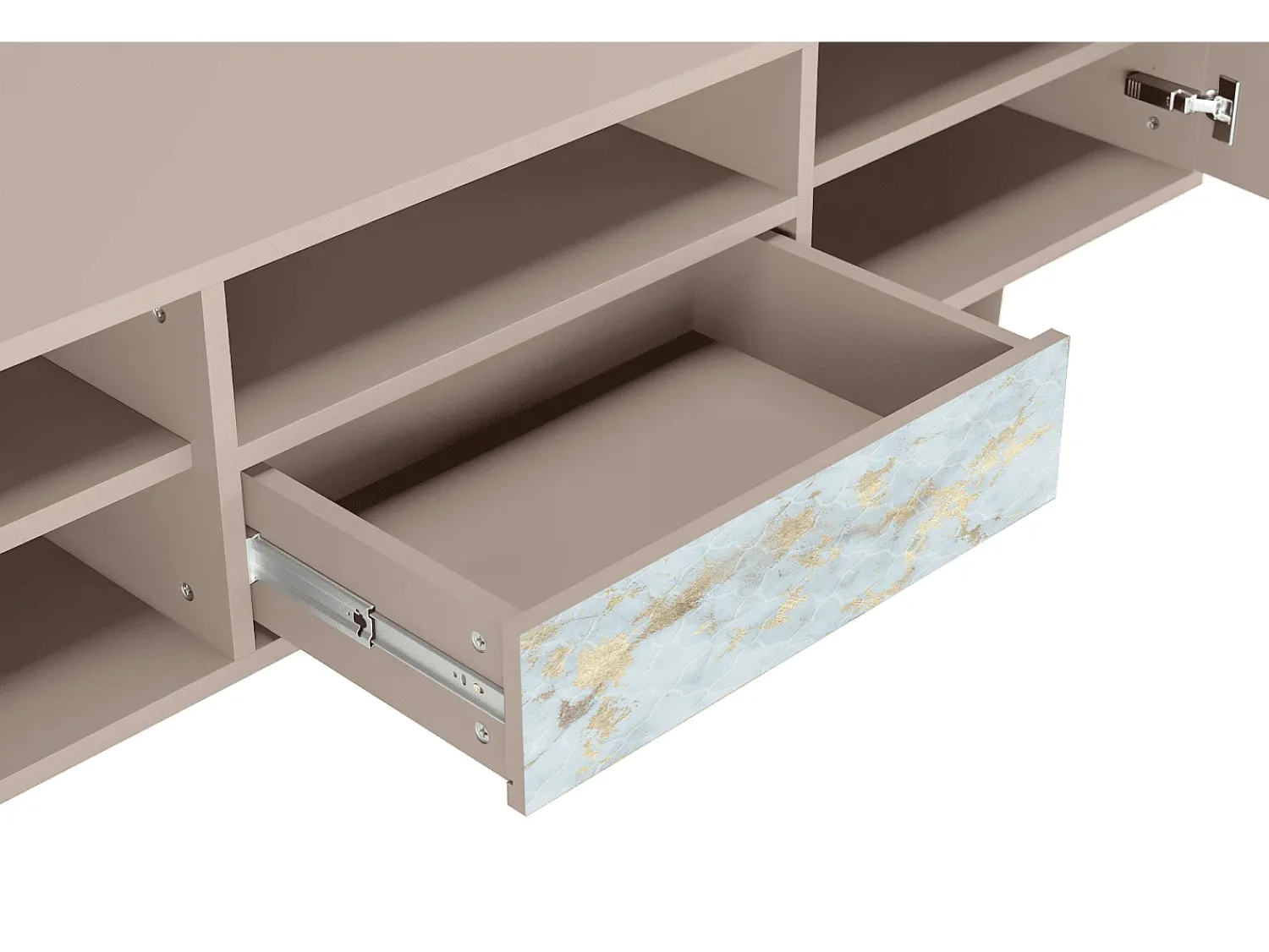 Móvel De Tv* Mueble de TV - 170х59х41 cm - T6 - Golden Waves, Latte Bege