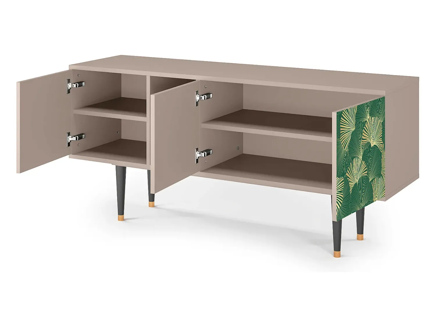 Best Mueble de TV - 150х69х41 cm - T5 - Gold Ginkgo, Latte Bege