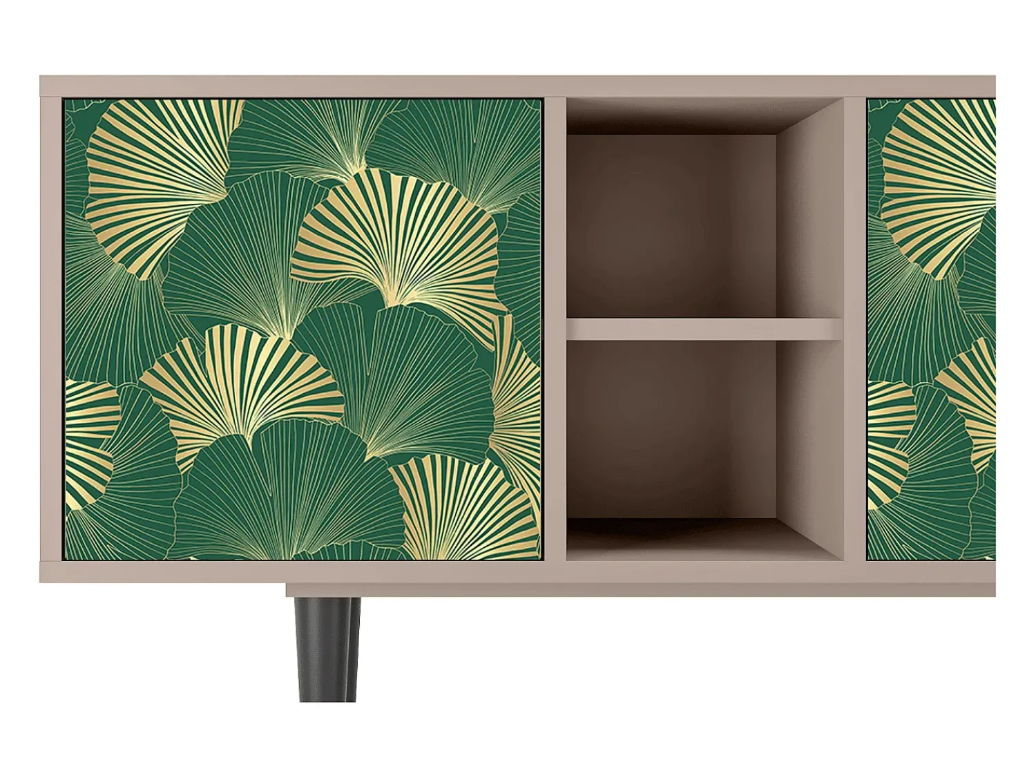 Best Mueble de TV - 150х69х41 cm - T5 - Gold Ginkgo, Latte Bege
