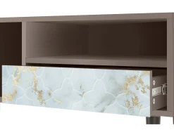 Online Mueble de TV - 115х59х48 cm - T3 - Golden Waves, Latte Bege