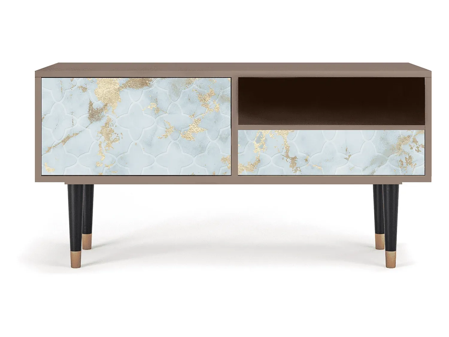 Online Mueble de TV - 115х59х48 cm - T3 - Golden Waves, Latte Bege