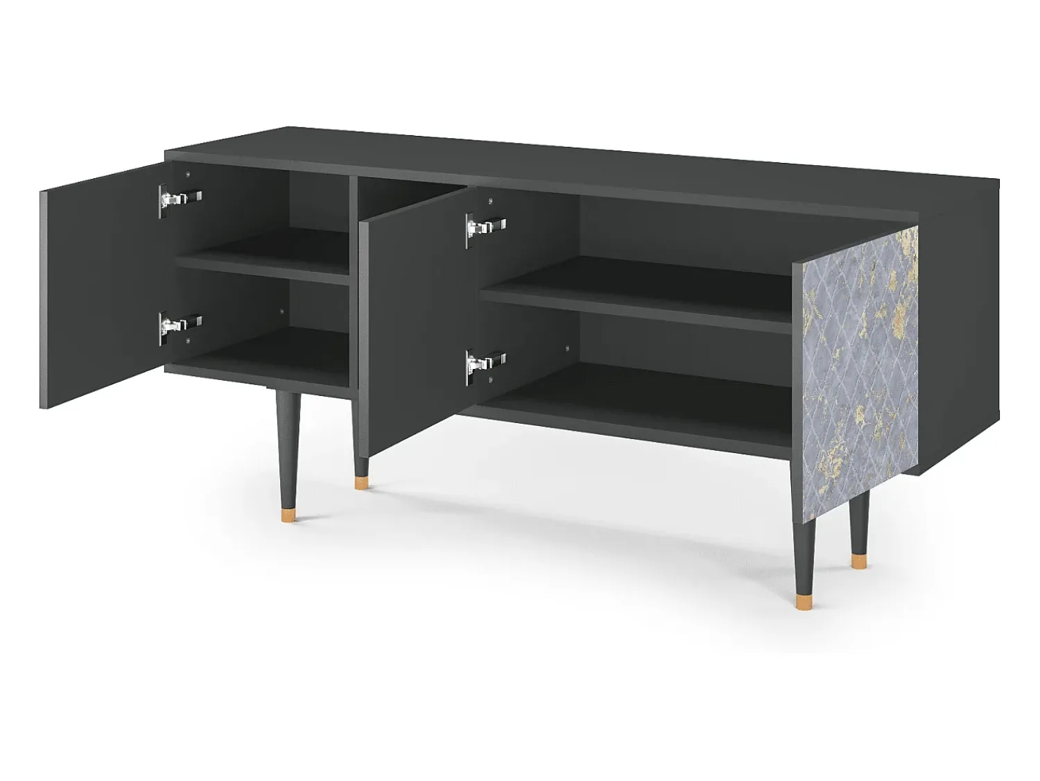 Mueble de TV - 150х69х41 cm - T5 - Golden Smoke, Antracite^ Móvel De Tv