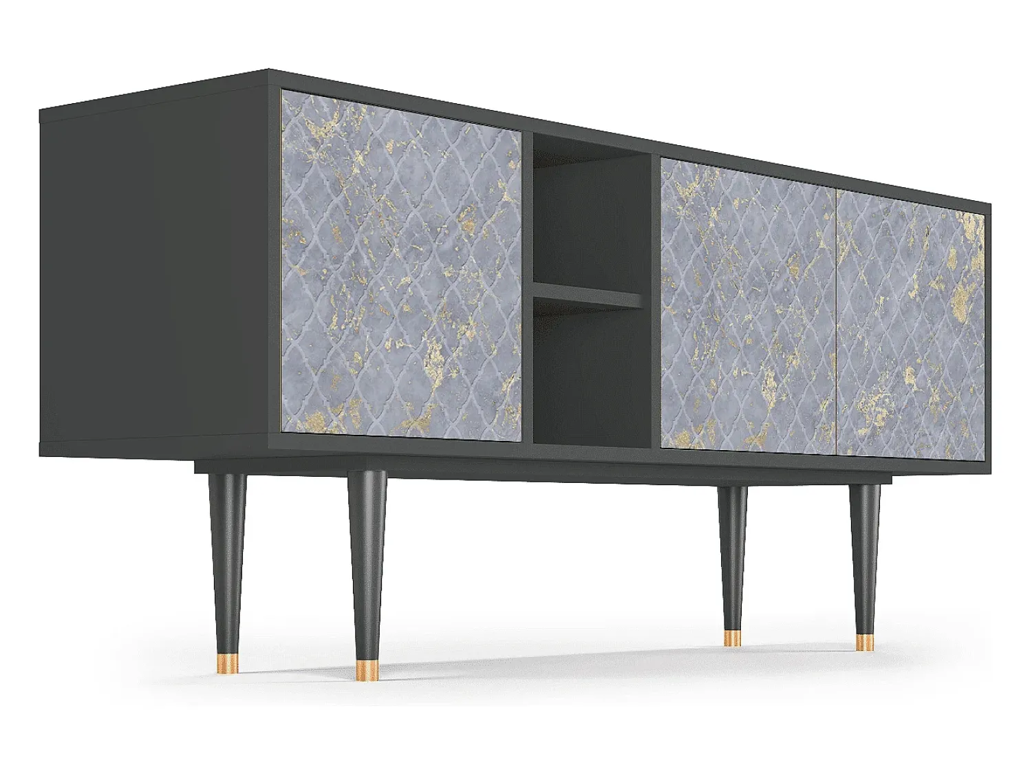 Mueble de TV - 150х69х41 cm - T5 - Golden Smoke, Antracite^ Móvel De Tv