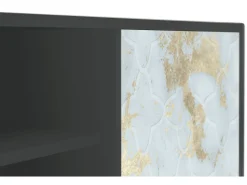 Móvel De Tv* Mueble de TV - 170х69х48 cm - T2 - Golden Waves, Antracite Cinza antracite