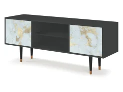 Móvel De Tv* Mueble de TV - 170х69х48 cm - T2 - Golden Waves, Antracite Cinza antracite