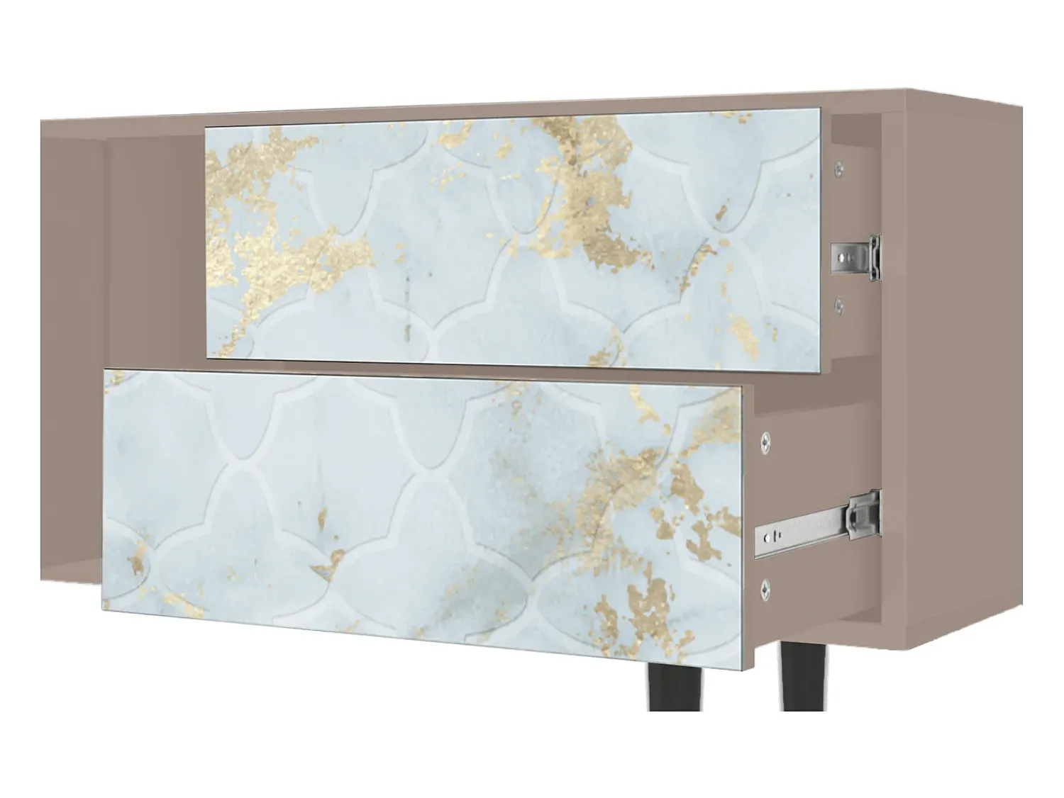 Hot Mueble de TV - 170х69х48 cm - T1 - Golden Waves, Latte Bege
