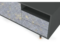 Móvel De Tv| Mueble de TV - 125х56х41 cm - T7 - Golden Smoke, Antracite Cinza antracite