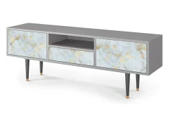 Móvel De Tv| Mueble de TV - 170х59х41 cm - T6 - Golden Waves, Cinza Cinzento