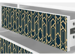 Móvel De Tv| Mueble de TV - 170х59х48 cm - T4 - Golden Empire, Branco Bege