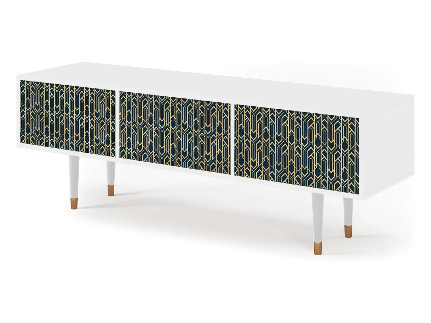 Móvel De Tv| Mueble de TV - 170х59х48 cm - T4 - Golden Empire, Branco Bege