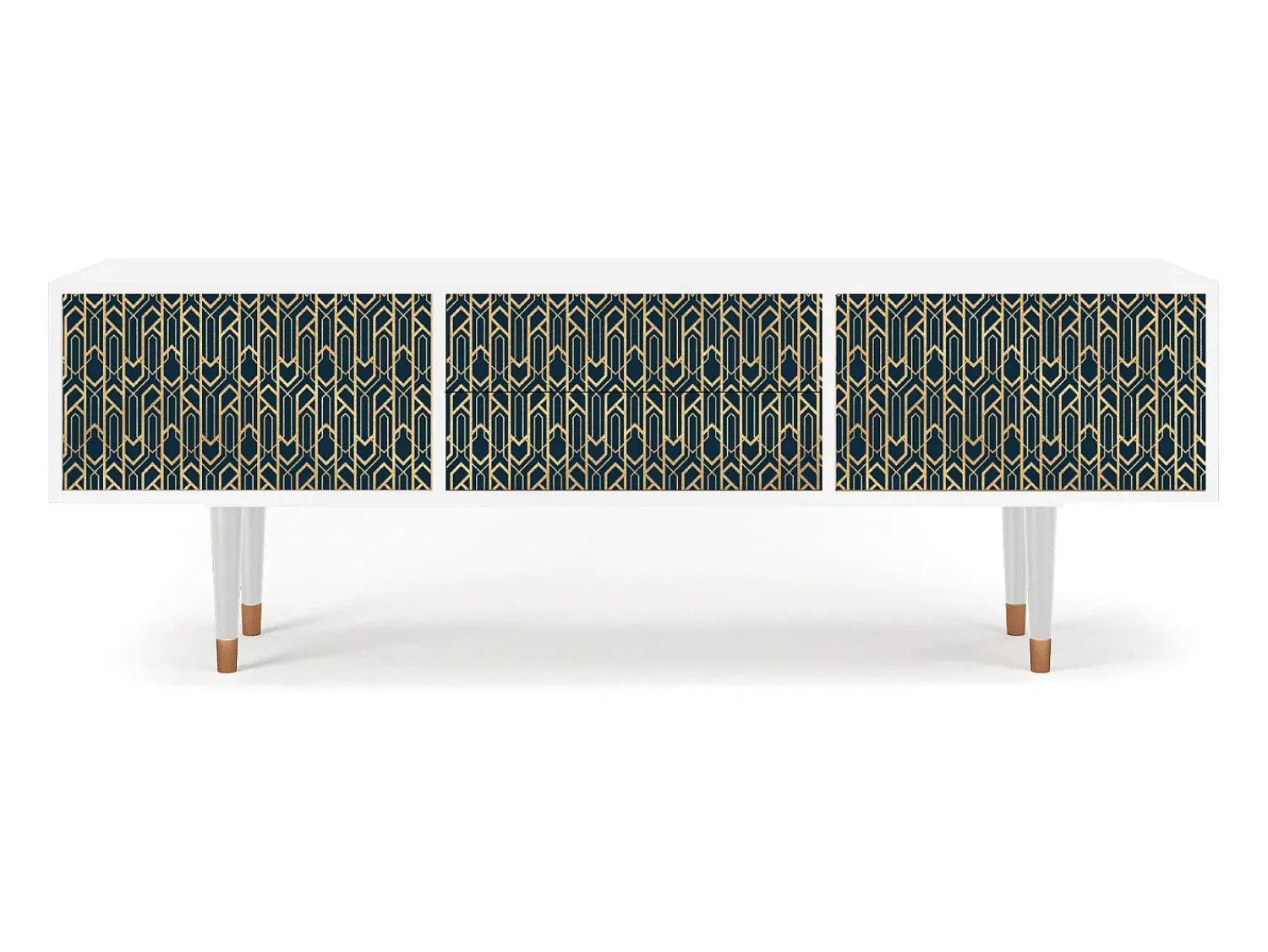 Móvel De Tv| Mueble de TV - 170х59х48 cm - T4 - Golden Empire, Branco Bege