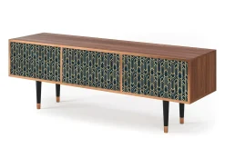 Hot Mueble de TV - 170х59х48 cm - T4 - Golden Empire, Nogueira Castanho